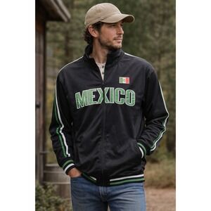 Mexico XL Latin Sports Athleisure Urban Soccer Jacket Streetwear Zip